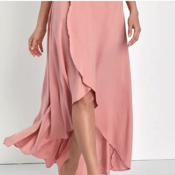 O'Neil Ambrosio Pink High-Low Maxi Skirt High Waist Size Large Lightwaist - Picture 6 of 14